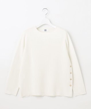 J.PRESS LADIES 【洗える】COTTON ACETATE クルーネック ニット ホワイト系