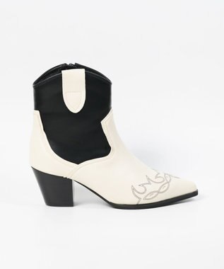 BONTRE 【MIONOTIS/ミオノティス】ショートウェスタンブーツ/40412 ブラック/コンビ