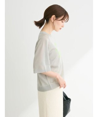 Green Parks シアーロゴニットプルオーバー Gray