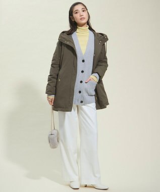 23区 【Oggi1月号/CLASSY.11月号掲載】ウーステッドウール リブタートルネック ニット ライトイエロー系