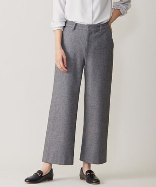 J.PRESS LADIES 【洗える】チェルビック セミワイド パンツ グレー系