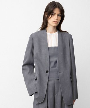 NAVE 【Nave】ウールポリエステルツイル ジャケット トップグレー系