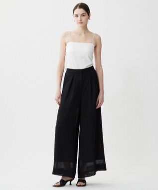 ICB L 【接触冷感・UVケア・速乾・洗える】カップ付きサテンキャミソール オフホワイト系