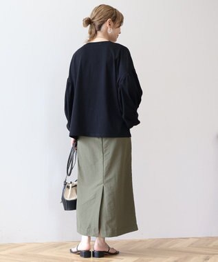 AMERICAN HOLIC ドルマンギャザースリーブカットプルオーバー Black