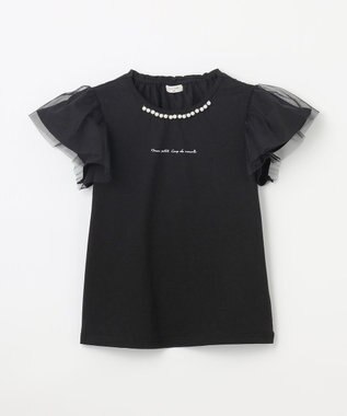 ANY KIDS ひんやりクール パールTシャツ ブラック