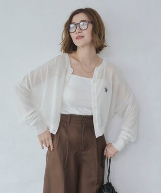 WEGO U.S. POLO ASSN.別注 シアーカーデ ホワイトアイボリー