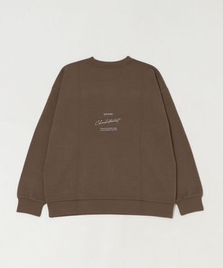 WEGO 【ユニセックス着用ITEM/2点SET/MLサイズ展開】アクセ付きフォトグラフィックプルオーバー ブラウン