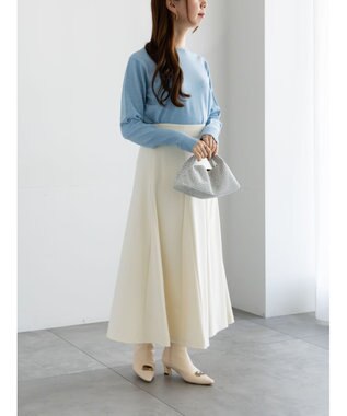 Te chichi プレーンニット(吸湿発熱) サックスブルー