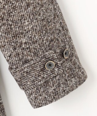 JOSEPH ABBOUD 【イタリア素材/軽量/中綿キルト裏地】ワイドカルゼ ウールジャージー コート ベージュ系