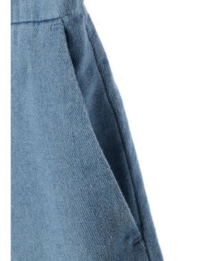 earth music&ecology ラッフル前開きデニムワンピース Light Indigo