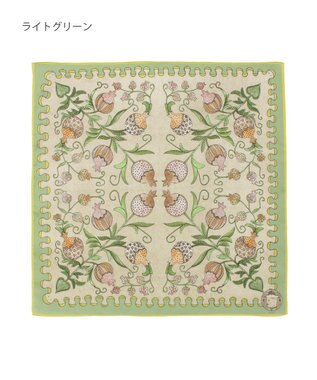 MOONBAT SWASH LONDON(スウォッシュロンドン） コットンハンカチーフ  BERRY 52×52 日本製 ライトグリーン