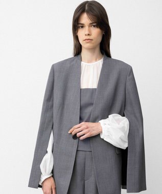 NAVE 【Nave】ウールポリエステルツイル ジャケット トップグレー系