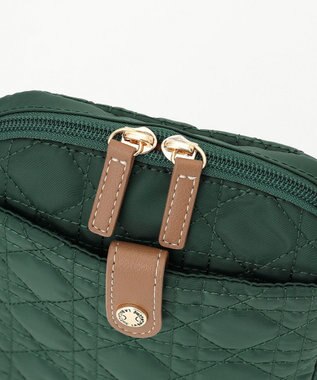 LA BAGAGERIE グリッドキルティングミニショルダー ダークグリーン