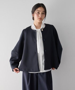 YECCA VECCA ダンボールニットジャケット Navy