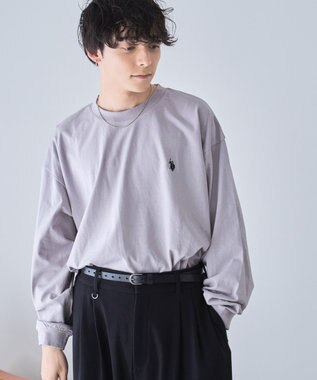 WEGO 【ユニセックス着用ITEM/MLサイズ展開】U.S. POLO ASSN.ワンポイント刺繍LST グレー