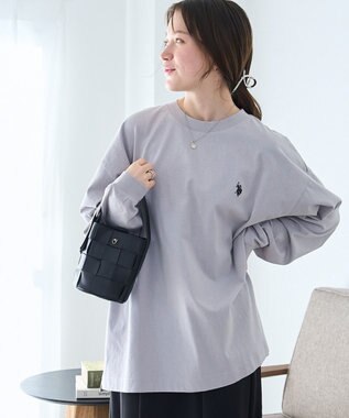 WEGO 【ユニセックス着用ITEM/MLサイズ展開】U.S. POLO ASSN.ワンポイント刺繍LST グレー