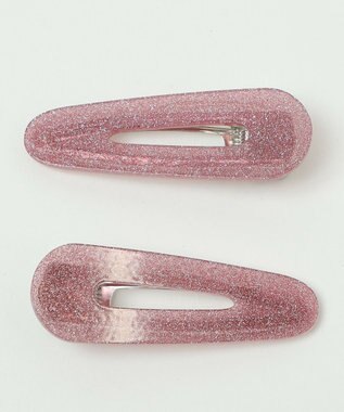 WEGO Lアクリルラメクリップ ピンク