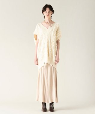 GRACE CONTINENTAL クラッシュニットトップ キナリ