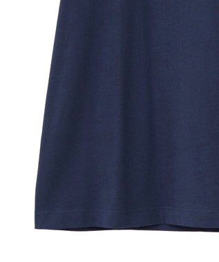 Green Parks フレンチスリーブ筆記体ロゴチュニック Navy