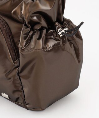 LA BAGAGERIE メタリックドロストポケット　ショルダーバッグ チョコ