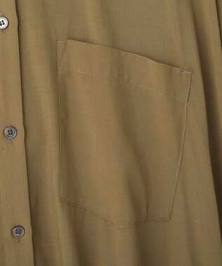 YECCA VECCA リブMIXシアーオーバーシャツ Dark Beige