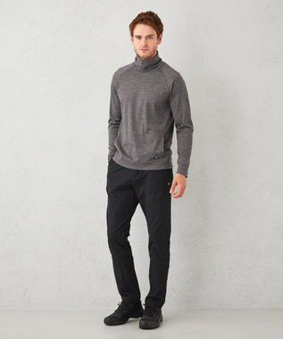 JOSEPH ABBOUD MOUNTAIN 【UNISEX】ウォッシャブルウールタートルネック ライトグレー系