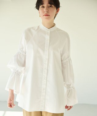 #Newans キャンディスリーブシャツ ホワイト