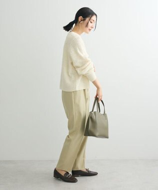 Green Parks テープヤーンニットプルオーバー Ivory