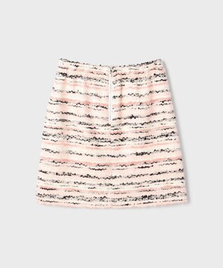 GRACE CONTINENTAL ミックスヤーンツイードスカート ピンク