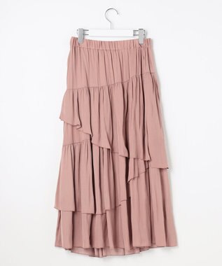 Feroux アシンメトリーティアード スカート ピンク系