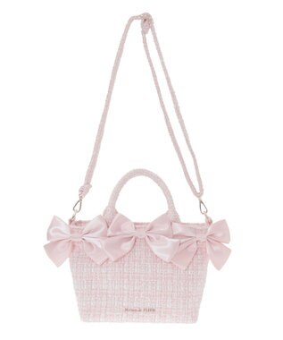 Maison de FLEUR ピンクマニアボリュームリボン2WayトートSバッグ Pink