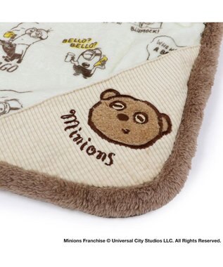 PET PARADISE ミニオン 遠赤外線 ボアマット 角型《コーヒ柄》 ブラウン