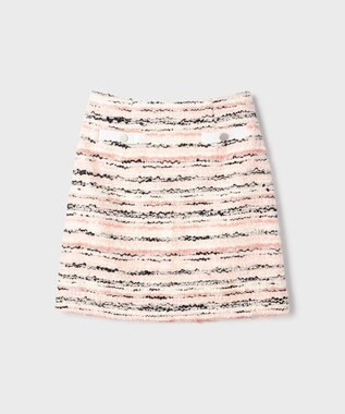 GRACE CONTINENTAL ミックスヤーンツイードスカート ピンク