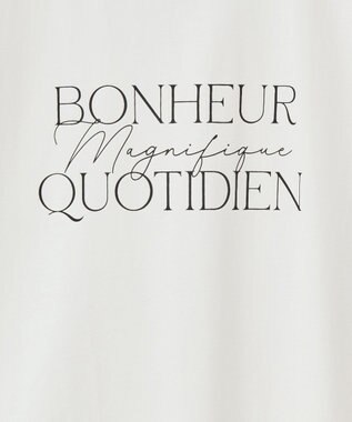 Green Parks フレンチスリーブ筆記体ロゴチュニック Off White