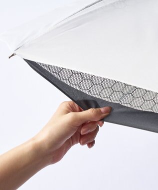 MOONBAT ハニカム断熱パラソル 無地 長傘  晴雨兼用 日傘 遮光率100％ UV100％ 遮熱 耐風 60cm ホワイト
