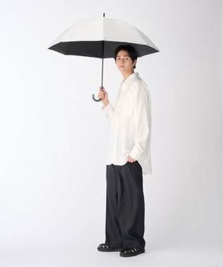 MOONBAT ハニカム断熱パラソル 無地 長傘  晴雨兼用 日傘 遮光率100％ UV100％ 遮熱 耐風 60cm ホワイト