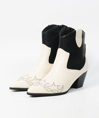 BONTRE 【MIONOTIS/ミオノティス】ショートウェスタンブーツ/40412 ブラック/コンビ