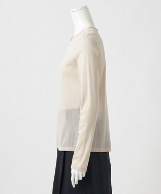 23区 L 【GOLD LABEL】ファインストレッチチュール シアーカットソー サンドベージュ系