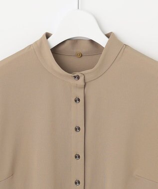 23区GOLF 2WAY着用可能【23Fondation/WOMEN】衿付き シャツワンピース ベージュ系