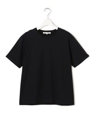 23区 シルキータッチ ベーシック Tシャツ ブラック系