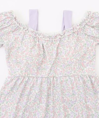 組曲 KIDS 【SS-Lサイズ】 ボタニカルフラワースイムウェア(セパレート) ラベンダー
