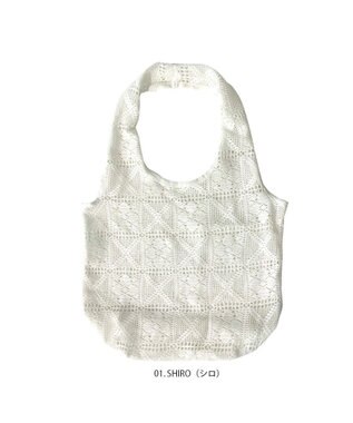 ROOTOTE 1088【洗濯可能】SC.ルーショッパーグランデ.レース-A 01：シロ