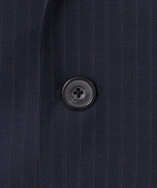 GOTAIRIKU 【御幸毛織】Superio160 ウールモヘヤシルクカシミヤ　スーツ（ネイビーストライプ） ネイビー系1