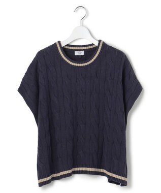 J.PRESS YORK STREET 【WOMEN】チルデンクルーネック ニットベスト ネイビー系