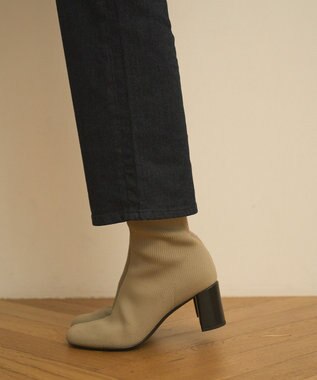 steppi 【防水 / 洗える】オブリークトゥ ブーツ カーキベージュ