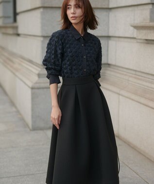 UNFILO L 【VERY×UNFILOコラボ】BEAUTY FORM JERSEY+ ボリューム フレアスカート