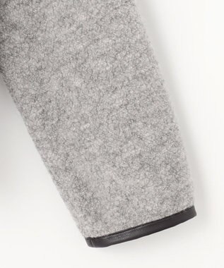 J.PRESS LADIES 【WEB限定】パイルジャージー ノーカラー ブルゾン 【WEB限定】ライトグレー系