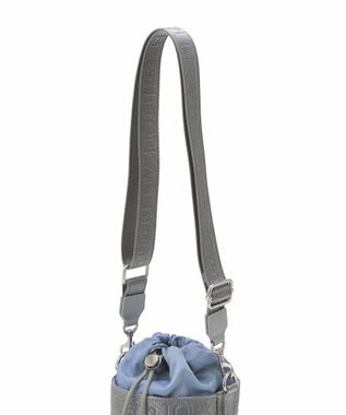 TOPKAPI 【Breath TOPKAPI】ナイロン ロゴテープ バケツ 巾着 ショルダー バッグ ブルーグレー