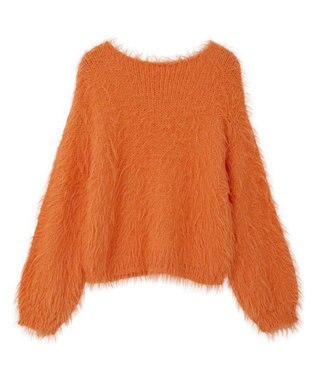 YECCA VECCA フェザーMIXロービングニット Orange