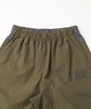 OP／FILA 【SEVEN2】異素材切替ナイロンパンツ カーキ